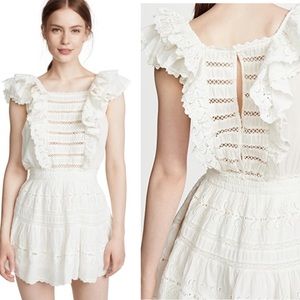 Loveshackfancy Dora white cotton dress size small